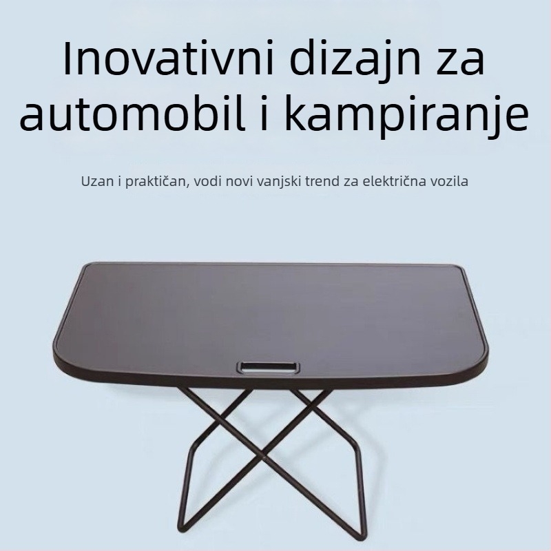 Automobilski sklopivi prijenosni stol — konstrukcija od metala/plastike/drva, ugrađena instalacija, funkcija pohrane