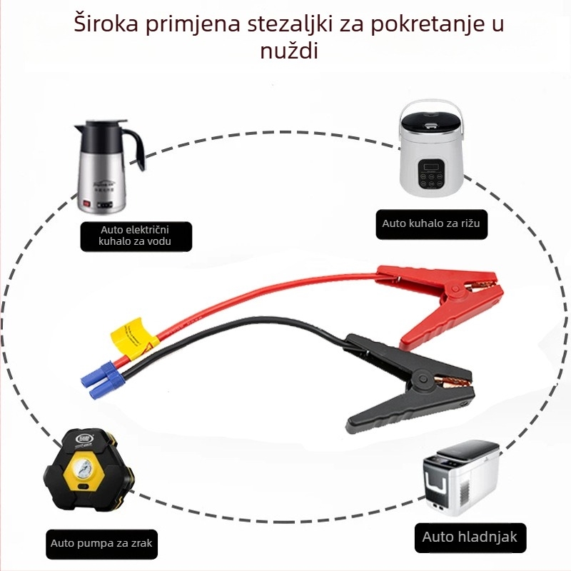 Kabel za nužni start automobila s EC5 priključkom i kliještima za bateriju