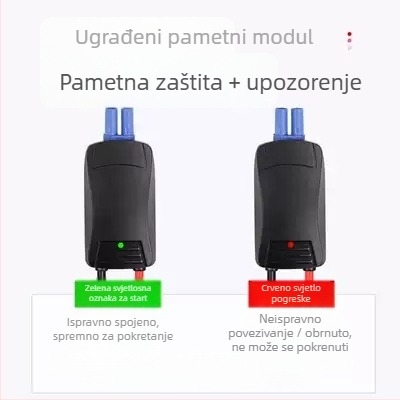 Klemne za nužno pokretanje automobila, 12V, 5-portne, protiv alarma, s inteligentnim kabelima