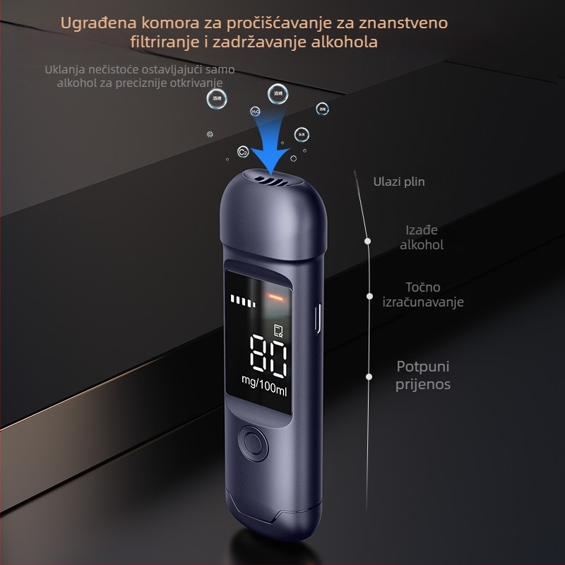 Rongguanda ABS dahometar, tip puhač, za otkrivanje vožnje pod utjecajem alkohola, visoka preciznost