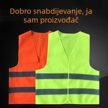 Reflektirajuća sigurnosna vestza za nadzor prometa i noćnu sigurnost | Materijal: reflektirajuće vlakno | Prilagodljiva privatna etiketa | Visoka reflektivnost