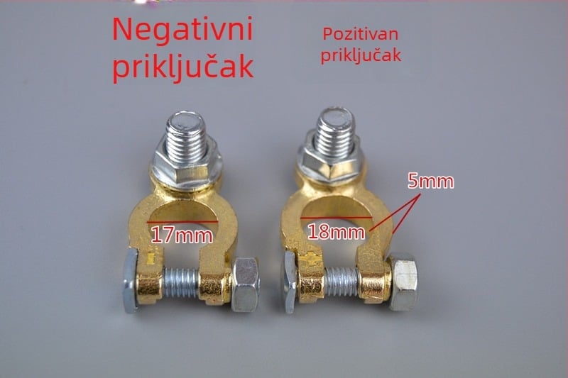 Klem za automobilsku bateriju od čiste bakra, debeli dizajn