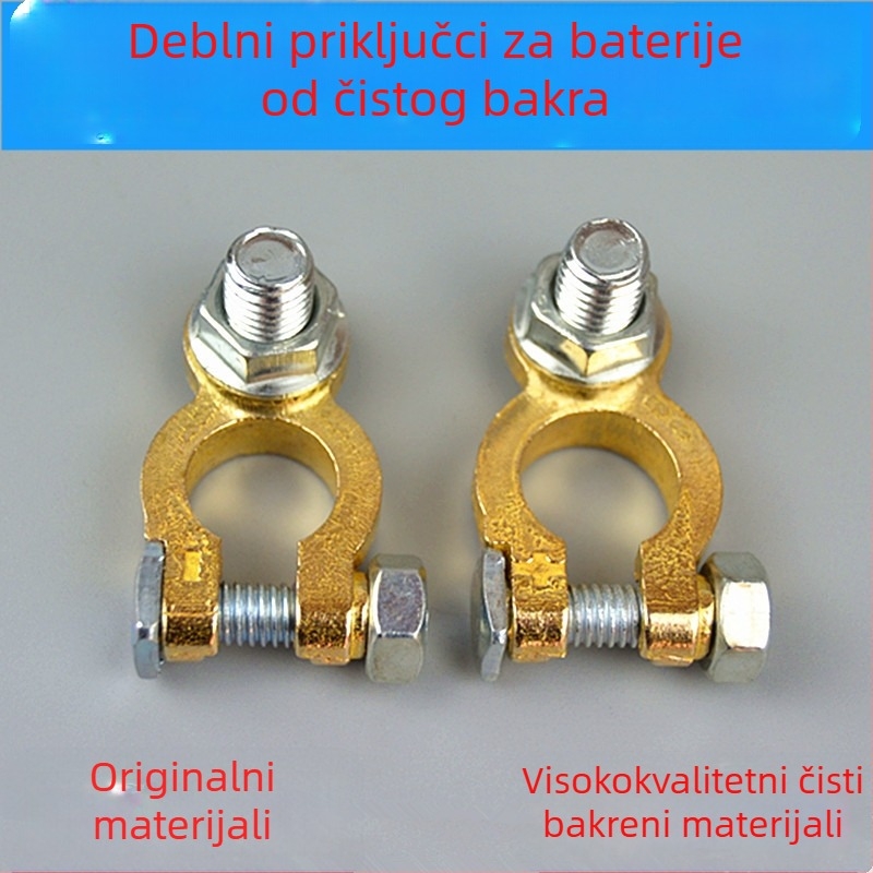 Klem za automobilsku bateriju od čiste bakra, debeli dizajn