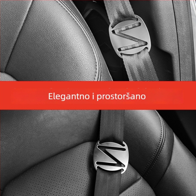 Kasisi Nastavak sigurnosnog pojasa za dječje autosjedalice, od cinkovog legura, s mehanizmom zaključavanja — bez oštrih rubova, zaštita od gušenja, prilagodljivo logo