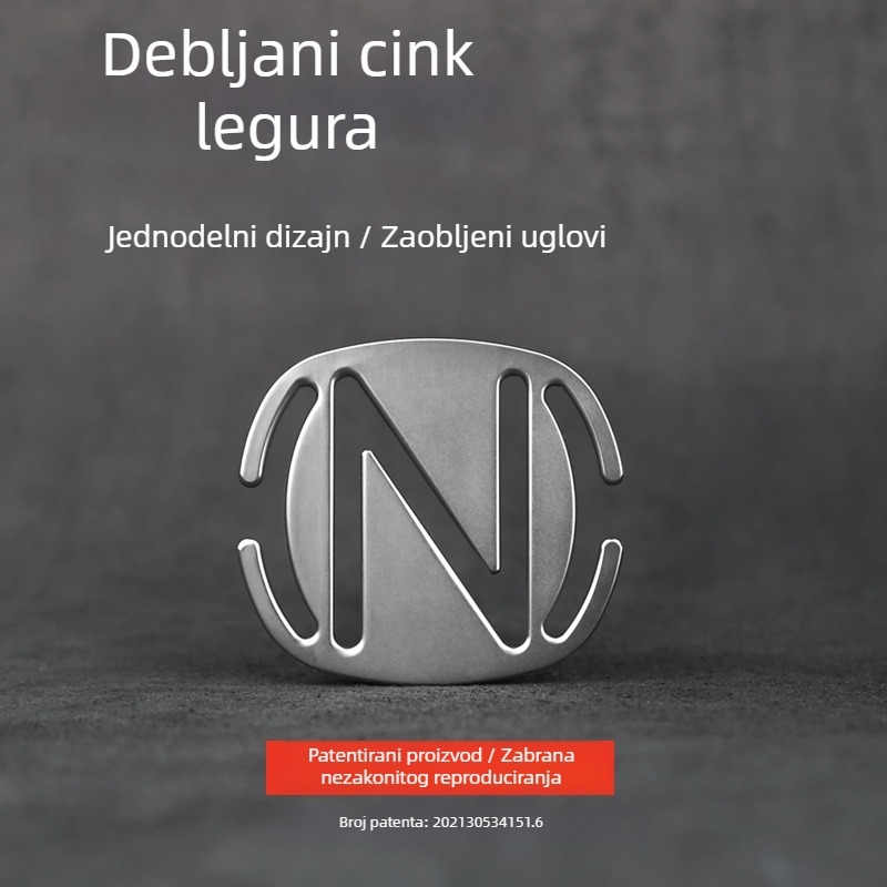 Kasisi Nastavak sigurnosnog pojasa za dječje autosjedalice, od cinkovog legura, s mehanizmom zaključavanja — bez oštrih rubova, zaštita od gušenja, prilagodljivo logo