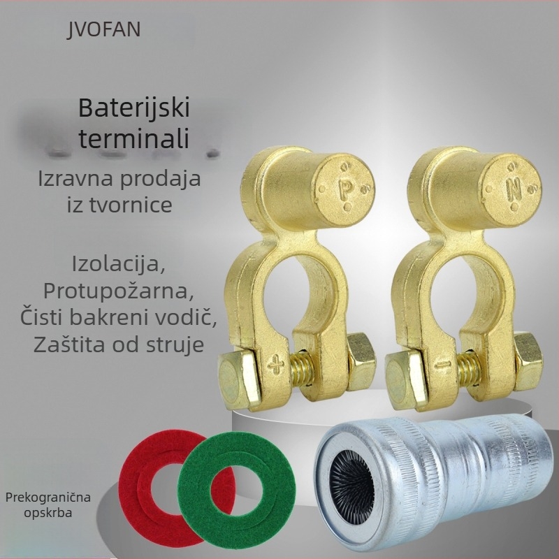 Komplet priključaka za bateriju, SAE na JS, par gornjih mesingovih konektora, bakrena konstrukcija, zaštita kruga, modeli cp-5419 / cp-5420, brend Wofan