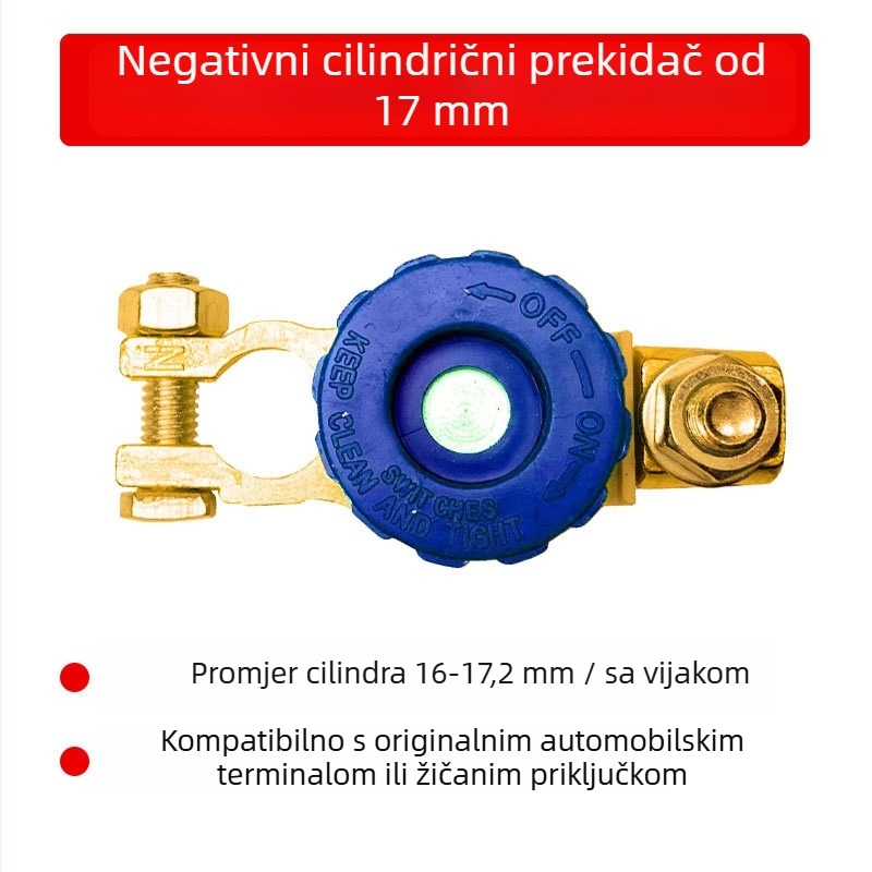 Glavni prekidač napajanja za auto/truck, funkcija isključivanja baterije, kućište od cinkovog legura, Hong shengxiang