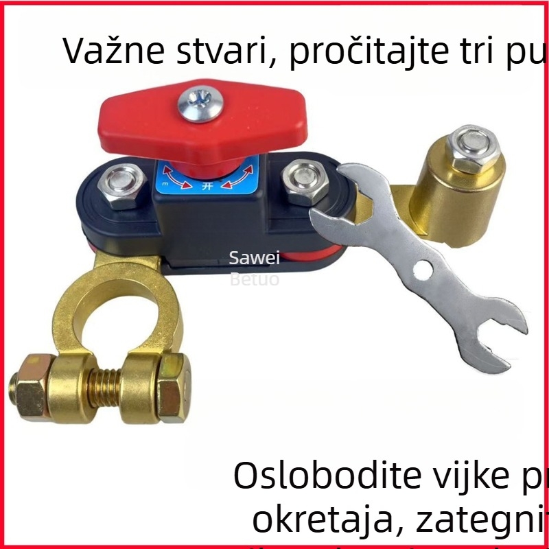 Automobilski prekidač za bateriju s čistim bakrenim kućištem — montažna klipsa, zaštita od curenja i pražnjenja