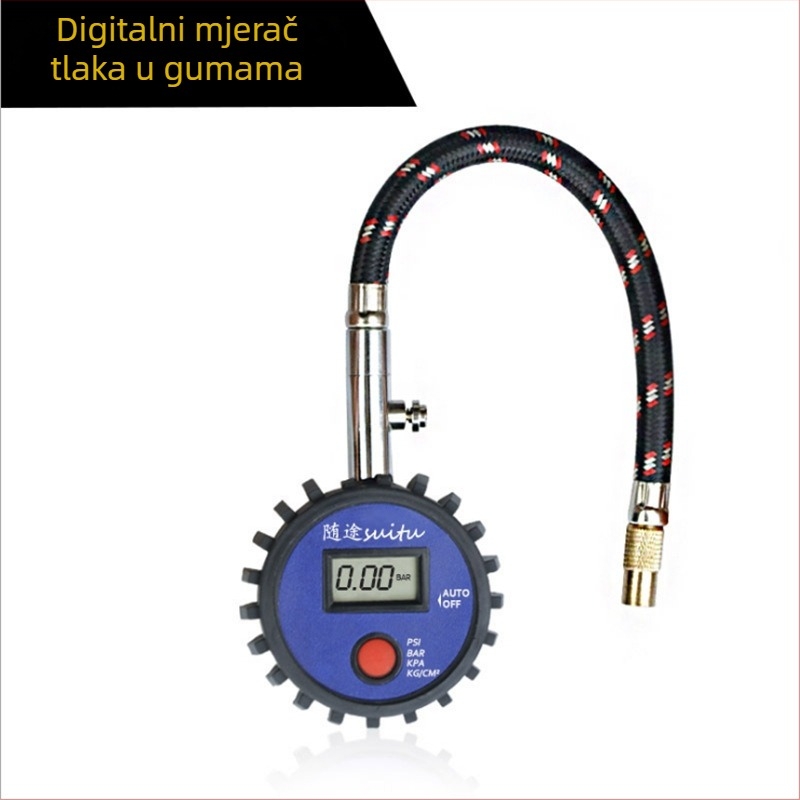 RUNDONG Auto Accessories Automobilski mjerač tlaka guma s digitalnim zaslonom, visoka preciznost elektronskog senzora tlaka, mogućnost privatne marke