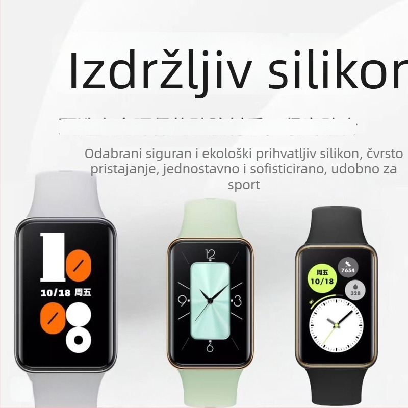 Silikonski remen za Honor Band 9/10 – sportski stil, kopča s iglom