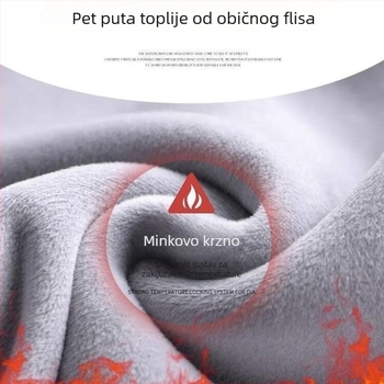 Muške casual hlače s fleec podstavom, debele, visokim strukom, mikroelastične, ravni kroj