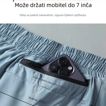 Muške sportske trkaće šorceve, ljeto, srednje visok pojas, straight kroj, Lycra tkanina s polietilen vlaknima