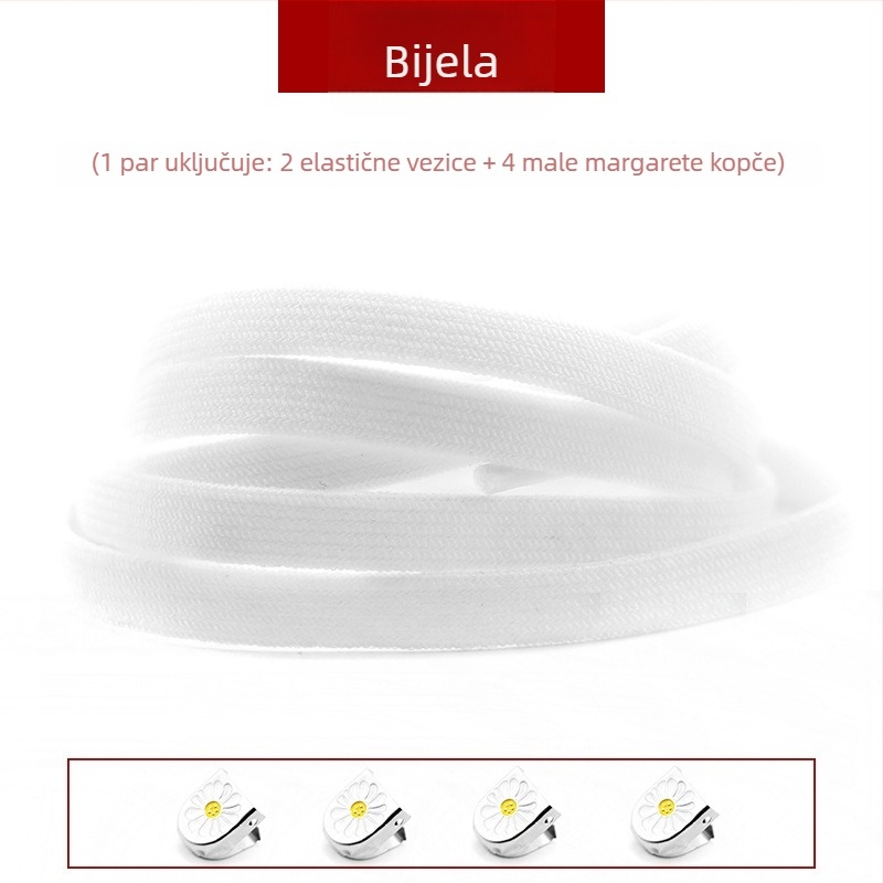 Unisex vezice bez vezivanja, 8 mm široke, s elastičnim kopčom, dvostruko slojevite od spandexa; pogodne za tenisice, kožne cipele, čizme i casual obuću, za sve sezone