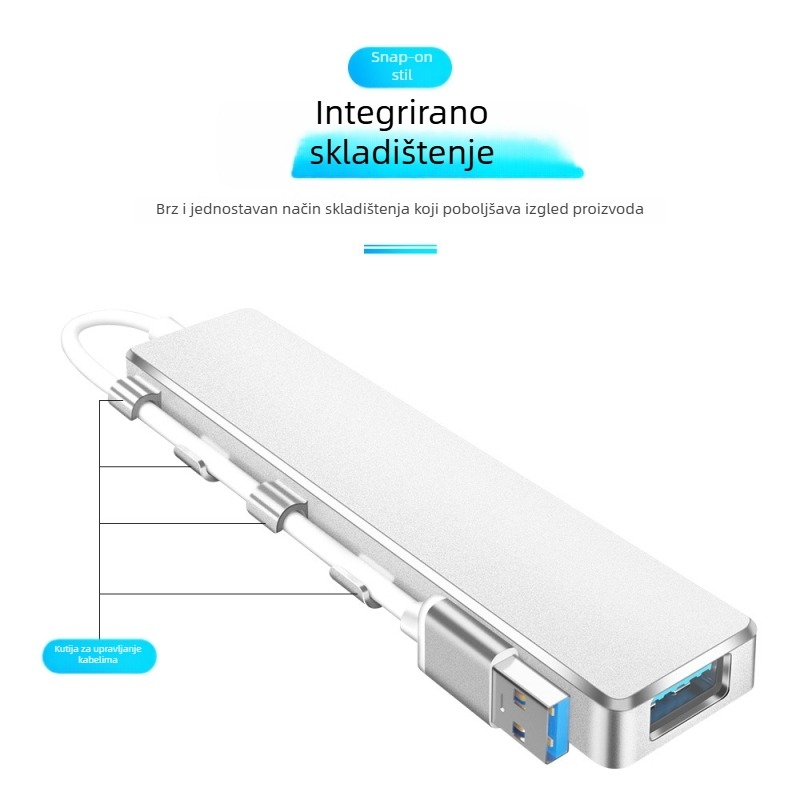 USB 3.0 OTG hub s četiri porta, brzina prijenosa 5 Gbps, napajanje putem USB (bez vanjskog napajanja)