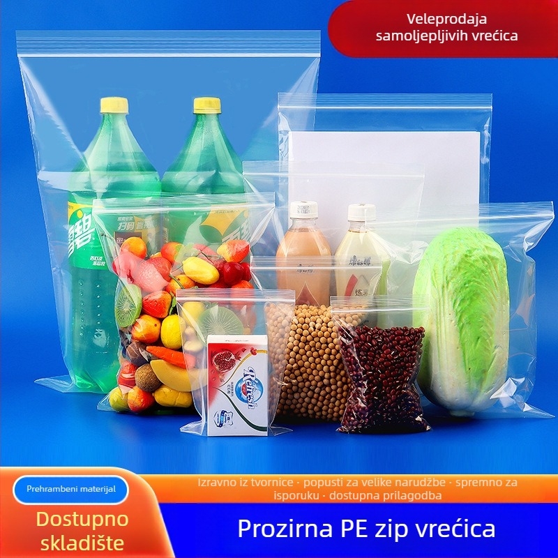 Samozatvarujuća prozirna vrećica za pakiranje, antioksidativna, debela plastična vrećica (Duljina zatvaranja: 1–1,5 cm; Materijal: novi materijal; Prilagodljivo: Da; Privatna marka: Da)