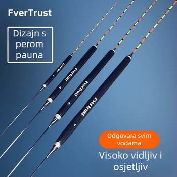 Vertikalni drift plovak za ribolov — materijal od paunovog perja