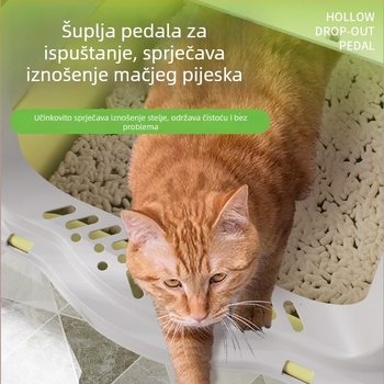 Velika potpuno zatvorena kutija za mačji zahod za mačiće – otporna na prskanje i mirise