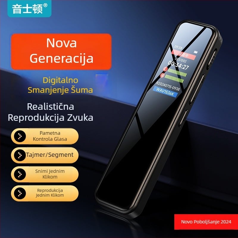 Boston A20S diktafon s redukcijom šuma, 12-satno snimanje, podrška TF kartice, USB 2.0, do 999 snimaka