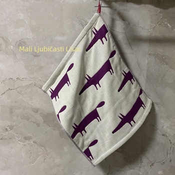 Trostruki sloj pamuk gaze, kvadratni ručnik za lice s crtićnim motivom životinja, s kukom, upijajući ručnik za kupanje