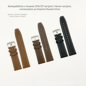 Kožna narukvica za Huawei GT4/GT5, unisex, kompatibilna s GT3/GT4/GT5, kopča s pinom, poslovni stil, 15 g, Predstavljena 2024