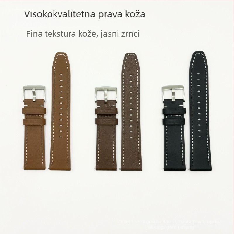 Kožna narukvica za Huawei GT4/GT5, unisex, kompatibilna s GT3/GT4/GT5, kopča s pinom, poslovni stil, 15 g, Predstavljena 2024