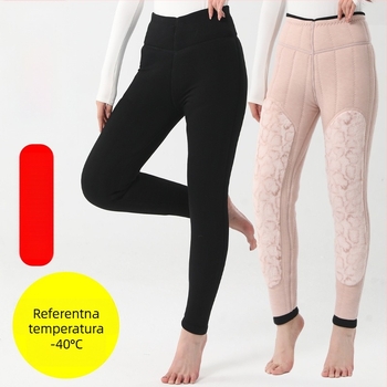 Unisex termo hlače od modala s baršunastom podstavom, tri sloja, iznimno debeli, zaštita koljena i struka