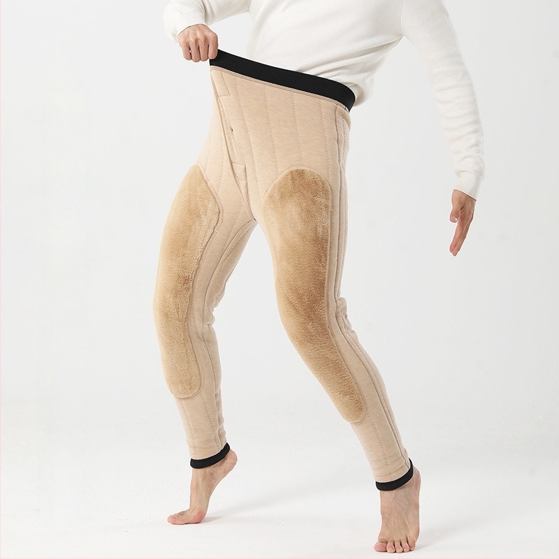 Unisex termo hlače od modala s baršunastom podstavom, tri sloja, iznimno debeli, zaštita koljena i struka