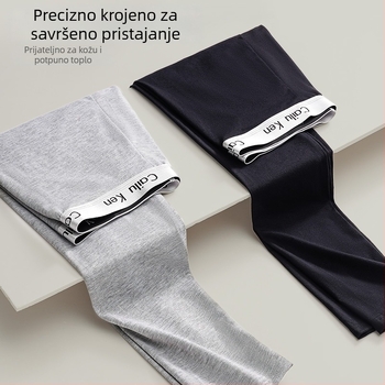 Muške termalne hlače od čiste pamuka – lagana baza za jesen/zimu, jedne boje, 95–100% pamuk, combed cotton, 161–180 g/m², jednodjelni