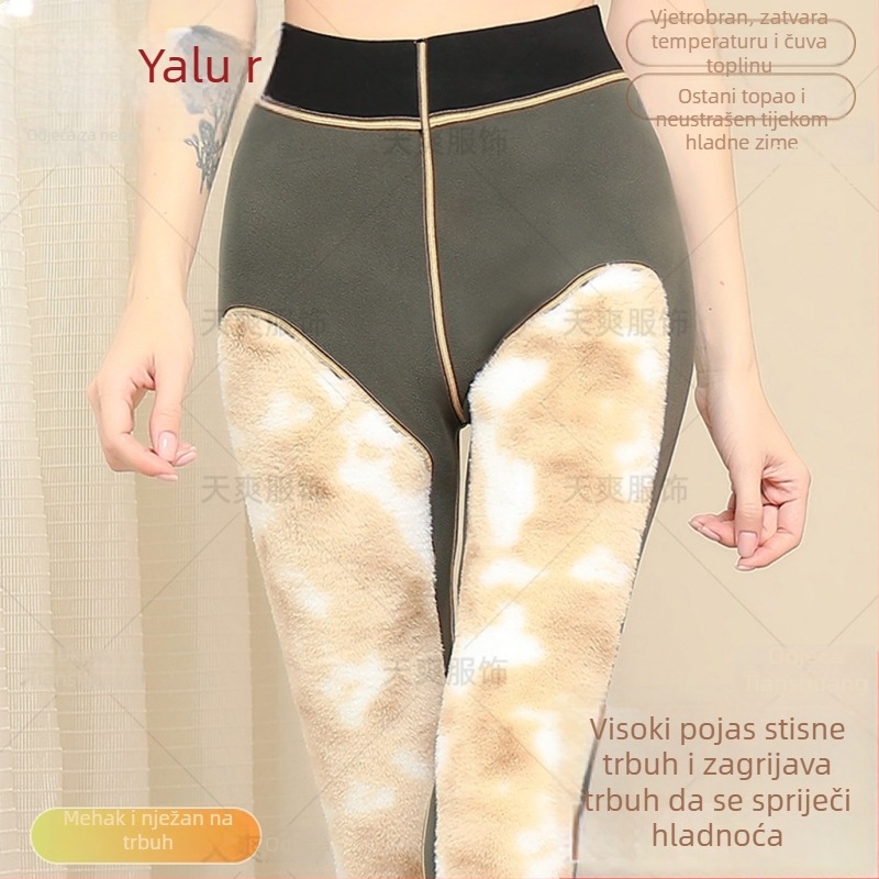 Unisex termo hlače s velvetnim koljenima i zaštitom bedara, Derong viscose tkanina, ekstra debela 401–500 g/m², duljina 9/10