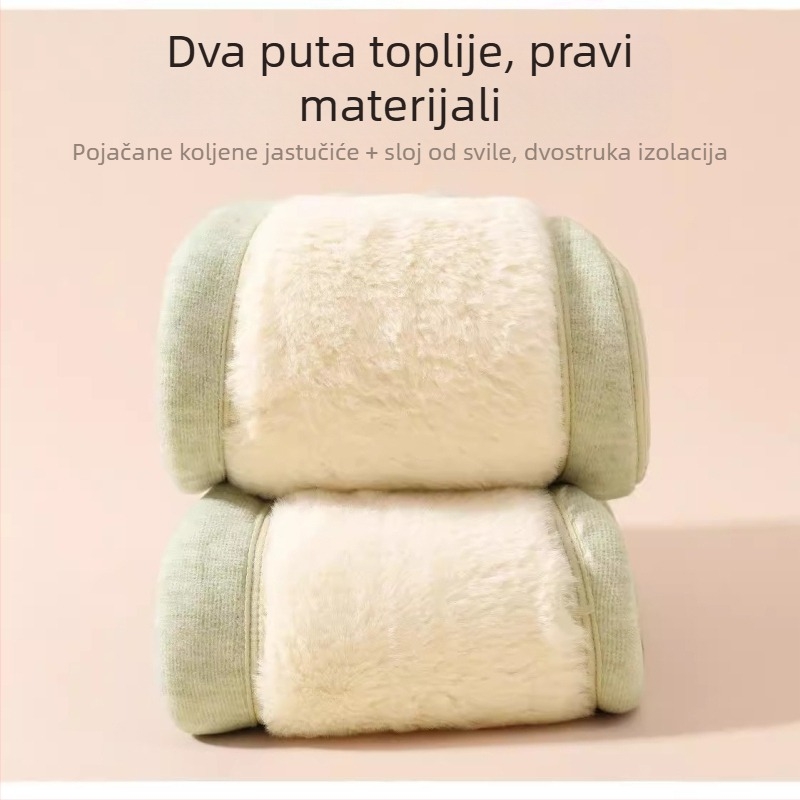 Dječje tople pamuk hlače s flis unutrašnjim slojem — 78% pamuk, visok pojas, zima, za djevojčice 3–8 godina