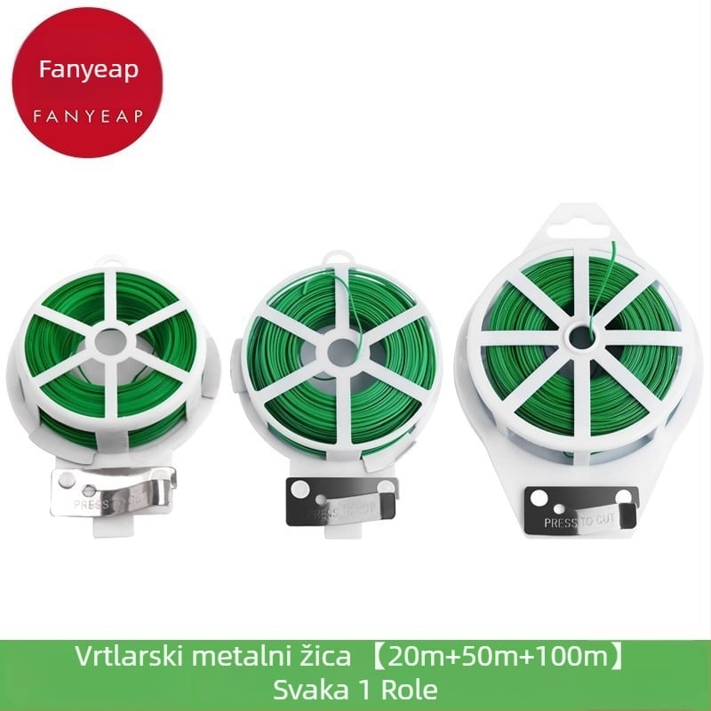 Vrtne žičane vezice s plastičnim premazom A1P30 – marka Fan Yi – za potporu zelenog bilja, ruža i penjačkih biljaka (Tip: Vrtne žičane vezice; Model: A1P30; Marka: Fan Yi; Primjena: Drugo)