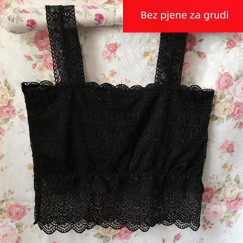 Ženski top bez naramenica za oblačenje grudi s ultra-tankim čašicama, 1/2 čašice, Nylon/Nylon, Spandex/Lycra, prozračan