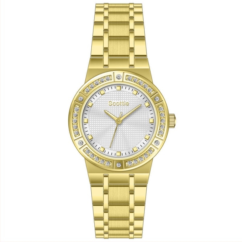 Scottie 9714 Ženski sat – lagani luksuz, casual stil, vodootpornost 30M, kvarcni mehanizam, okrugli brojčanik, kaiš od nehrđajućeg čelika