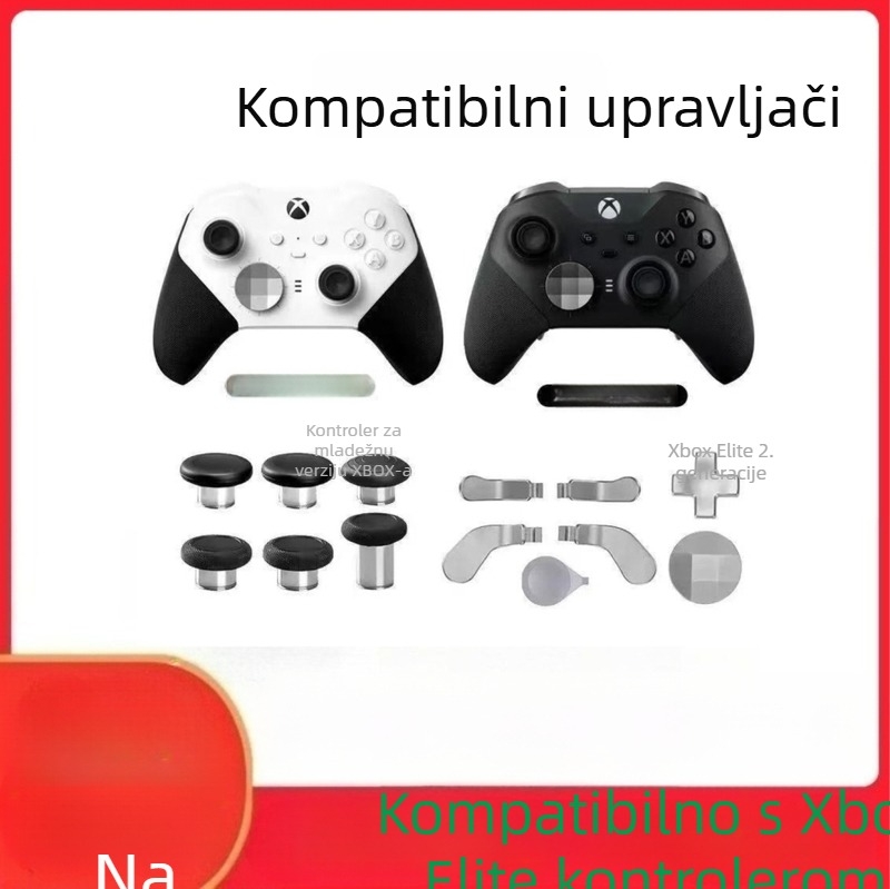 Zamjenske dijelove za Xbox Elite Series 2 kontroler – metalni gumbi i rocker pločice, materijal čelik, težina 120 g, kompatibilno s Elite Series 2, DIY