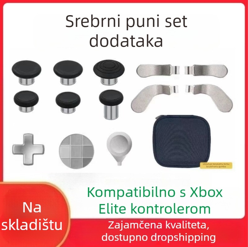 Zamjenske dijelove za Xbox Elite Series 2 kontroler – metalni gumbi i rocker pločice, materijal čelik, težina 120 g, kompatibilno s Elite Series 2, DIY