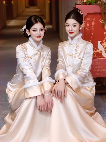 Haljina za djeveruše s dugim rukavima, A-kroj, struk u sredini, mercerizirani poliester s kožnim detaljima od koze ispod 30%