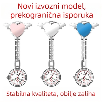 Džepni sat s logom, kvarcni mehanizam, kućište od legure, narukvica od cinkove legure, fosforescentno u mraku