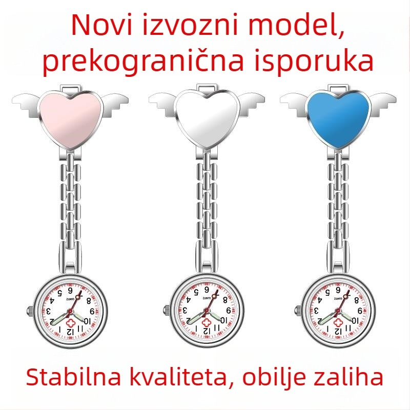 Džepni sat s logom, kvarcni mehanizam, kućište od legure, narukvica od cinkove legure, fosforescentno u mraku