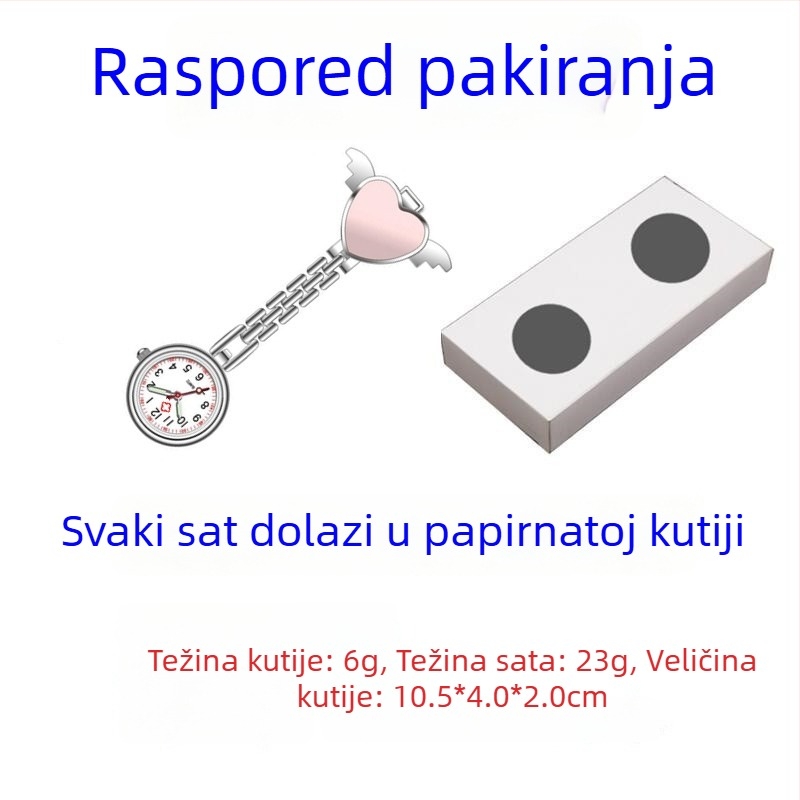 Džepni sat s logom, kvarcni mehanizam, kućište od legure, narukvica od cinkove legure, fosforescentno u mraku