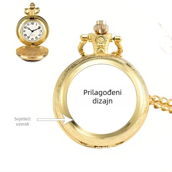 Privjesni džepni sat inspiriran That Time I Got Reincarnated as a Slime — kružni brojčanik, luminescencija, kvarcni pogon, kućište od legure, remen od legure
