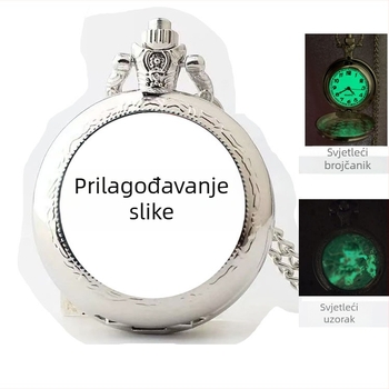 Privjesni džepni sat inspiriran That Time I Got Reincarnated as a Slime — kružni brojčanik, luminescencija, kvarcni pogon, kućište od legure, remen od legure