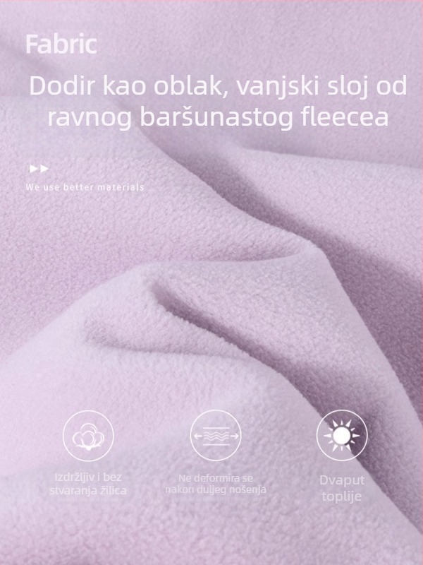 Džemper s kapuljačom od flisa, prednji zatvarač, flis podstava, slobodan kroj, srednje dugačka duljina 65–80 cm, pamuk/poliester smjesa 50–70% pamuk, poliester <30%