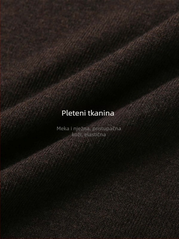 Ženski pleteni top s usklađenim uzorkom, viskoza 50–70%, V-izrez, dugi rukavi, pulover preko glave, uski kroj, jesen 2025