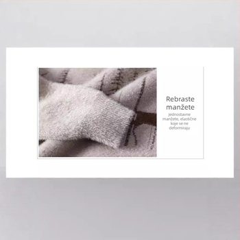 Muški pulover s polu visokim ovratnikom, dugi rukavi, 99% poliester, zimski model