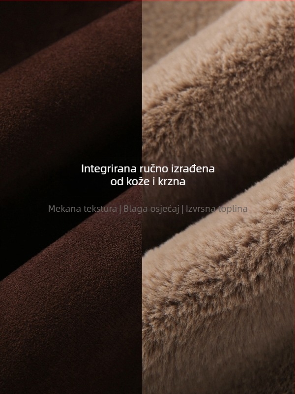 Kaput s krznenim ovratnikom, uzorak boja u blokovima, poliester, proljeće 2025, dugi rukavi