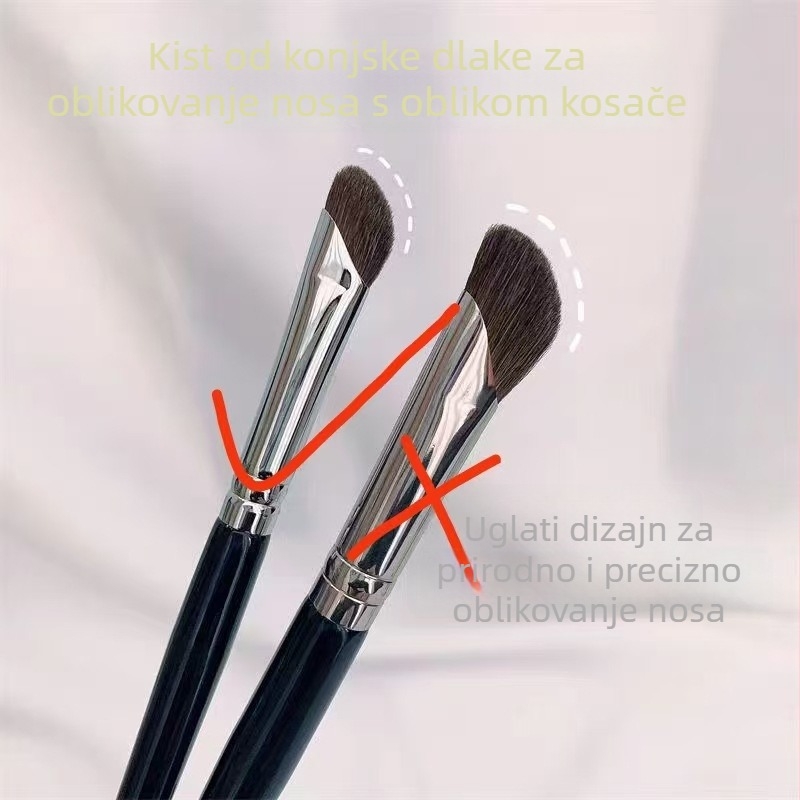 Četkica za nosnu konturu, konjska dlaka, drvena drška, duljina dlake 1 cm, ukupna duljina 15 cm, 1 kom