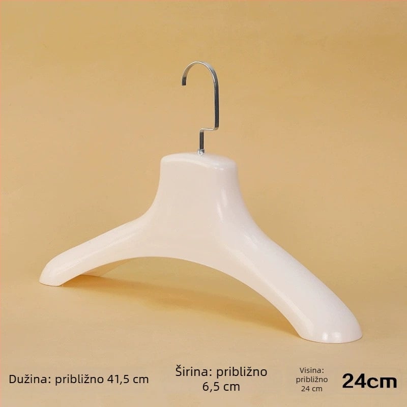 Držač za kožne kapute od krzna, široka ramena, plastična konstrukcija, 80–99% novi plastični materijal, za muškarce i žene