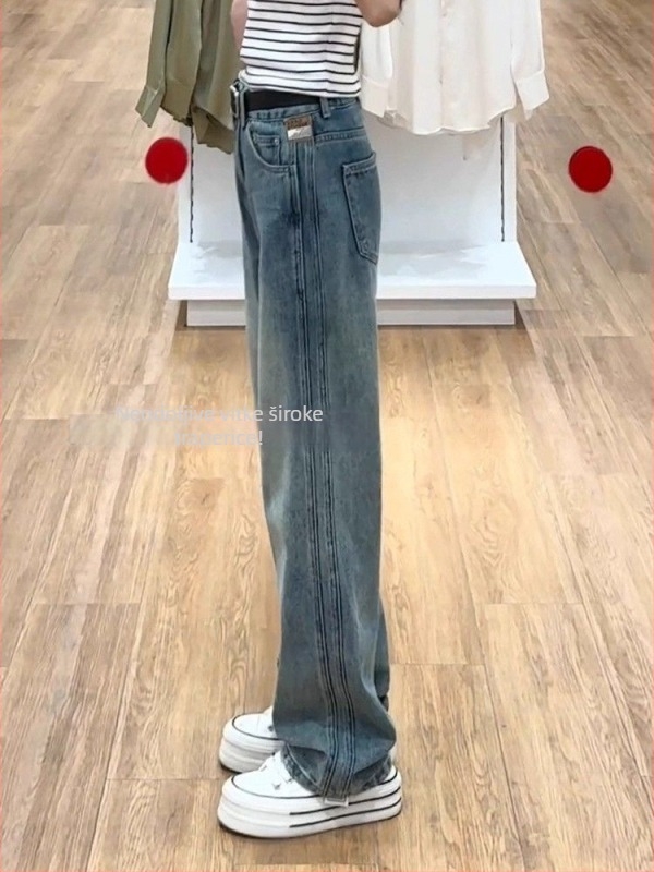 Ženske traperice – visok pojas, ravni kroj, denim, obična debljina, proljeće 2025