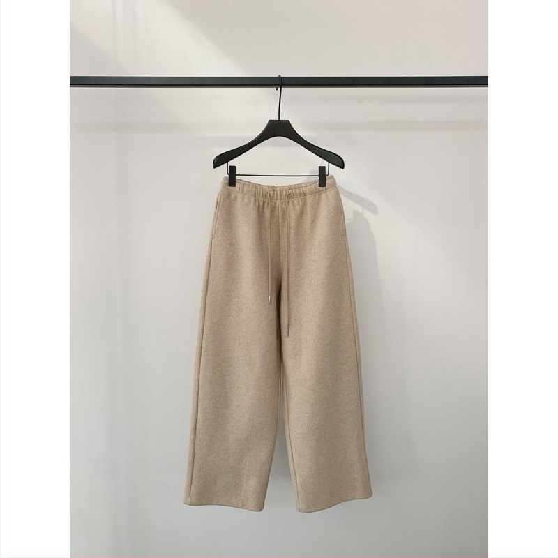 Ženske sportske hlače, japansko-korejski stil, elastična struka, mješavina viskoze i poliestera, normalna debljina, zima 2025