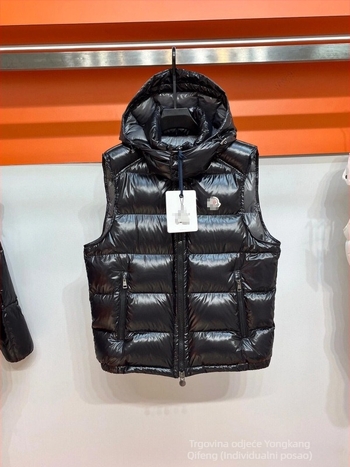 Zimska unisex vesta s kapuljom, debeli pamuk punjenje, odvojivi ovratnik i bočni džepovi